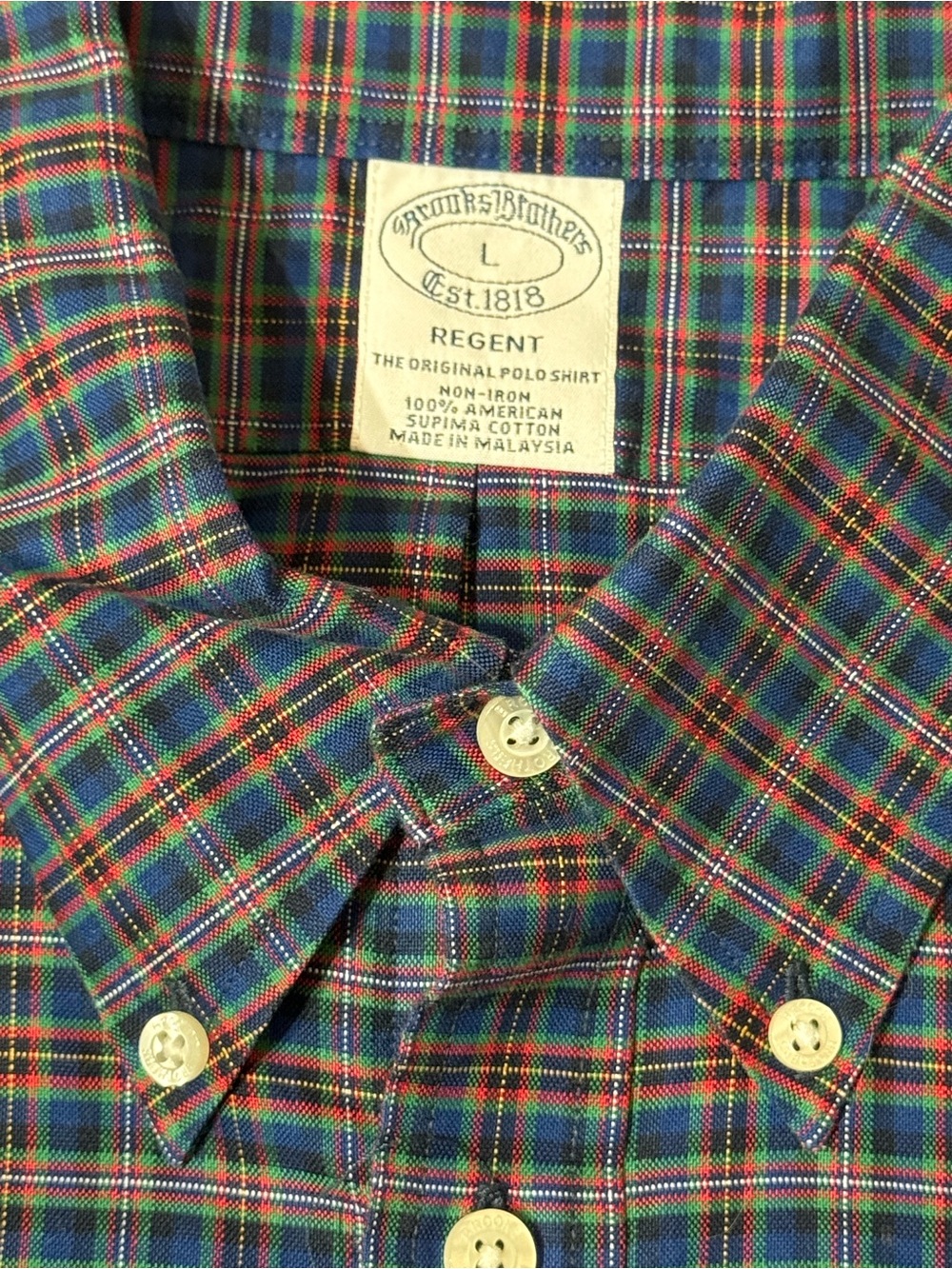 Brooks Brothers Regent L Supima Plaid Shirt Old Money Preppy Ivy League